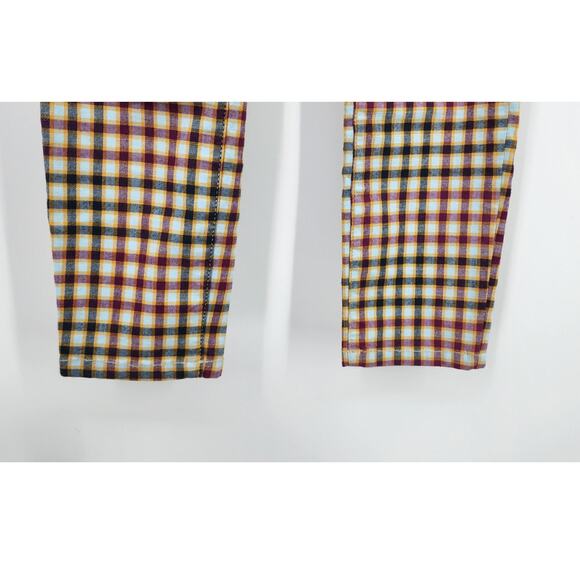 Free People Ella Kick Skinny Plaid Pants Size 27 - Picture 7 of 13